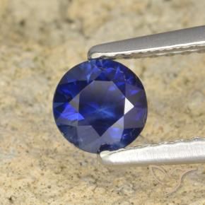 0.60 ct Blue Sapphire Stone, Natural Sapphire in Diamond-Cut Shape for Sale