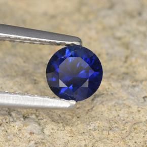0.57 ct Blue Sapphire Stone, Natural Sapphire in Diamond-Cut Shape for Sale