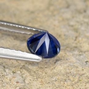 Sapphire Gemstone in 5 mm (calibrated) Size for Sale, Sapphire Stone in Dark Blue Color