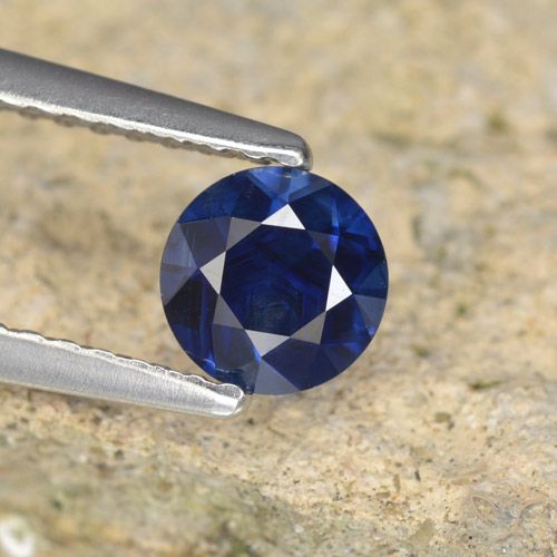 0.64ct Natural Twilight Blue Sapphire, Round, VVS-VS
