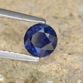 0.64 ct Blue Sapphire Stone, Natural Sapphire in Diamond-Cut Shape for Sale