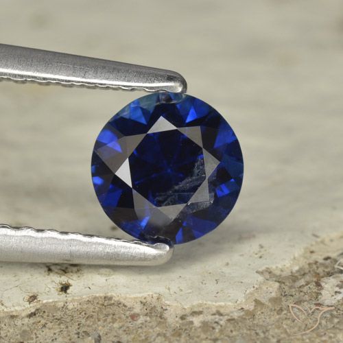 0.67ct Natural Twilight Blue Sapphire, Round, VS