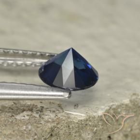 Sapphire Gemstone in 5.5 mm (calibrated) Size for Sale, Sapphire Stone in Twilight Blue Color