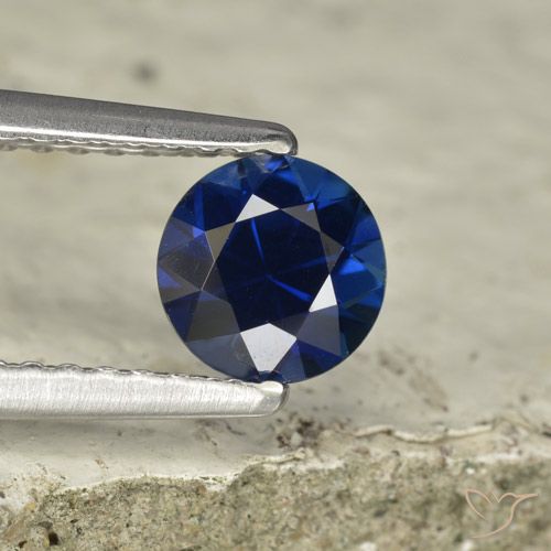 0.73ct Natural Twilight Blue Sapphire, Round, VVS-VS