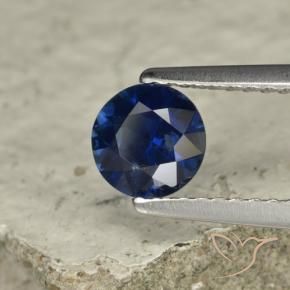 0.74 ct Blue Sapphire Stone, Natural Sapphire in Diamond-Cut Shape for Sale