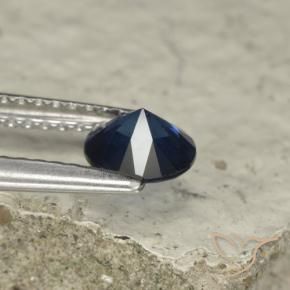 Sapphire Gemstone in 5.5 mm (calibrated) Size for Sale, Sapphire Stone in Dark Blue Color