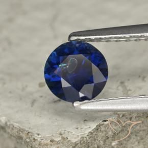 0.73 ct Blue Sapphire Stone, Natural Sapphire in Diamond-Cut Shape for Sale