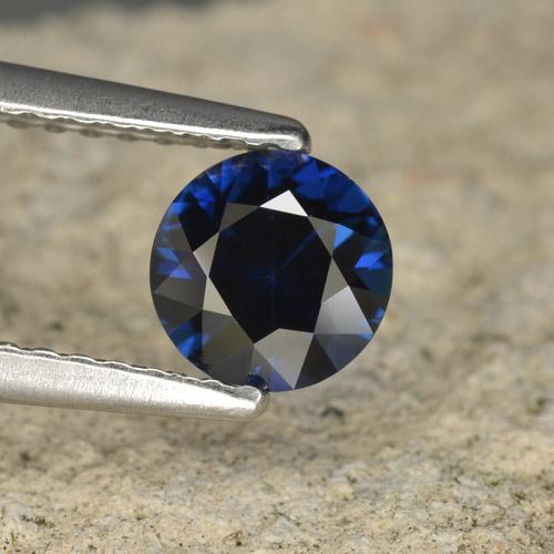 Deep Blue Sapphire Gem - 0.7ct Diamond-Cut (ID: 467393)