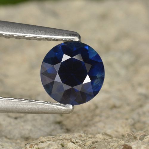 0,71 ct runder Saphir aus Madagaskar, Größe: 5,2mm, Reinheit: VVS, Garantiert echter Edelstein, 1 Stück Saphir in Dunkelblau Farbe, Mohs-Härte von 9 Geeignet für den täglichen Gebrauch im Schmuck, Stein der Weisheit, Photo A