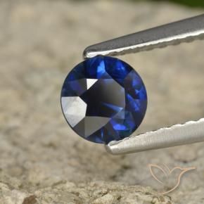 0.71 ct Blue Sapphire Stone, Natural Sapphire in Diamond-Cut Shape for Sale