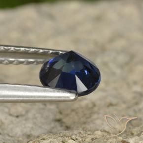 Sapphire Gemstone in 5 mm (calibrated) Size for Sale, Sapphire Stone in Dark Blue Color