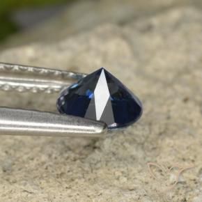 Sapphire Gemstone in 5 mm (calibrated) Size for Sale, Sapphire Stone in Dark Blue Color