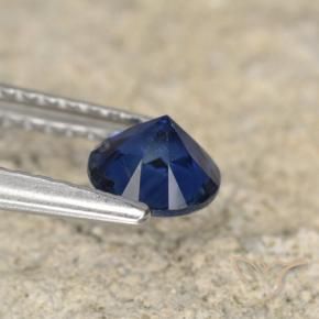 Sapphire Gemstone in 5 mm (calibrated) Size for Sale, Sapphire Stone in Navy Blue Color