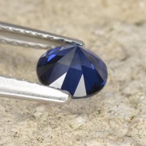 Sapphire Gemstone in 5 mm (calibrated) Size for Sale, Sapphire Stone in Twilight Blue Color