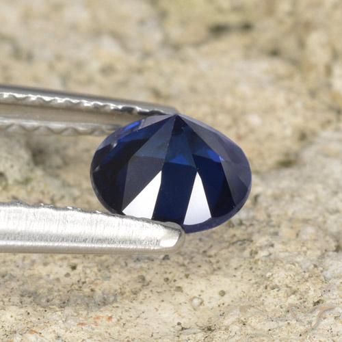Sapphire Gemstone in 5 mm (calibrated) Size for Sale, Sapphire Stone in Twilight Blue Color