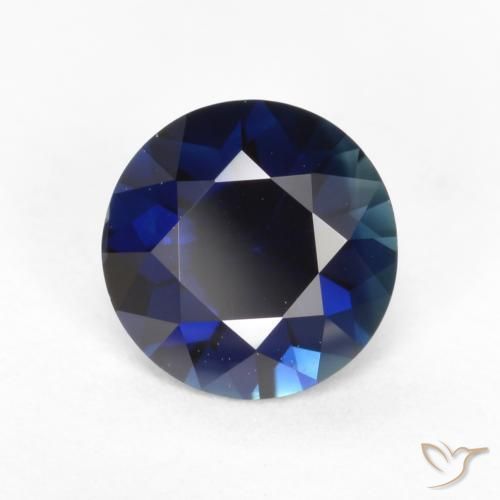 0.64 ct Blue Sapphire Stone, Natural Sapphire in Diamond-Cut Shape for Sale