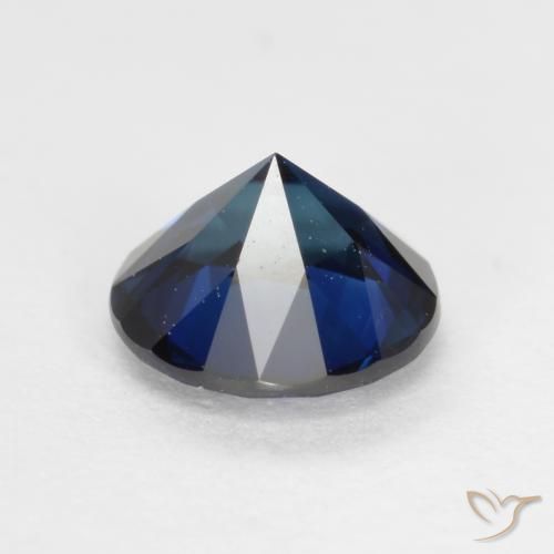 Sapphire Gemstone in 5 mm (calibrated) Size for Sale, Sapphire Stone in Twilight Blue Color