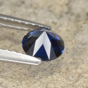 Sapphire Gemstone in 5 mm (calibrated) Size for Sale, Sapphire Stone in Navy Blue Color