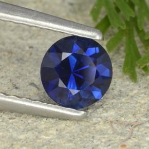 0.53 ct Blue Sapphire Stone, Natural Sapphire in Diamond-Cut Shape for Sale