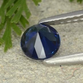 Sapphire Gemstone in 4.8 mm Size for Sale, Sapphire Stone in Navy Blue Color