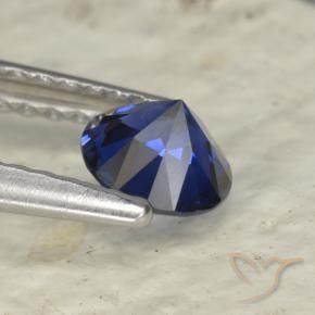 Sapphire Gemstone in 5 mm (calibrated) Size for Sale, Sapphire Stone in Dark Blue Color
