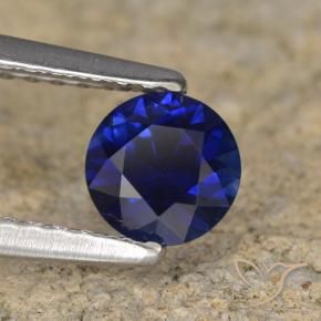 0.56 ct Blue Sapphire Stone, Natural Sapphire in Diamond-Cut Shape for Sale