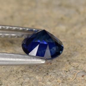 Sapphire Gemstone in 5 mm (calibrated) Size for Sale, Sapphire Stone in Navy Blue Color