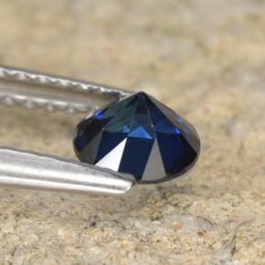 Sapphire Gemstone in 5 mm (calibrated) Size for Sale, Sapphire Stone in Dark Blue Color