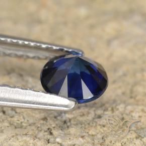 Sapphire Gemstone in 5 mm (calibrated) Size for Sale, Sapphire Stone in Twilight Blue Color