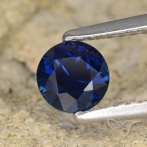 0.64 ct Blue Sapphire Stone, Natural Sapphire in Diamond-Cut Shape for Sale