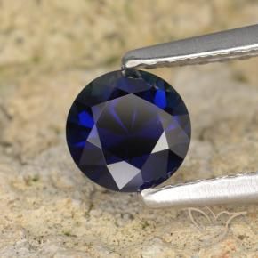 0.63 ct Blue Sapphire Stone, Natural Sapphire in Diamond-Cut Shape for Sale