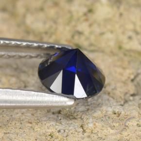 Sapphire Gemstone in 5 mm (calibrated) Size for Sale, Sapphire Stone in Dark Blue Color