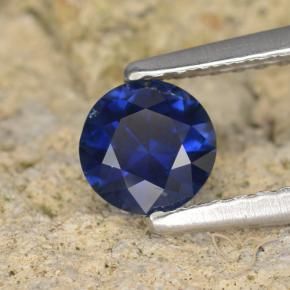 0.55 ct Blue Sapphire Stone, Natural Sapphire in Diamond-Cut Shape for Sale