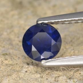 0.59 ct Blue Sapphire Stone, Natural Sapphire in Diamond-Cut Shape for Sale