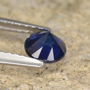 Sapphire Gemstone in 5 mm (calibrated) Size for Sale, Sapphire Stone in Twilight Blue Color