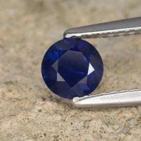 0.56 ct Blue Sapphire Stone, Natural Sapphire in Diamond-Cut Shape for Sale