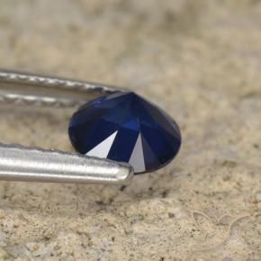 Sapphire Gemstone in 5 mm (calibrated) Size for Sale, Sapphire Stone in Dark Blue Color