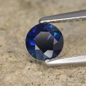 0.58 ct Blue Sapphire Stone, Natural Sapphire in Diamond-Cut Shape for Sale