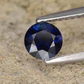0.56 ct Blue Sapphire Stone, Natural Sapphire in Diamond-Cut Shape for Sale