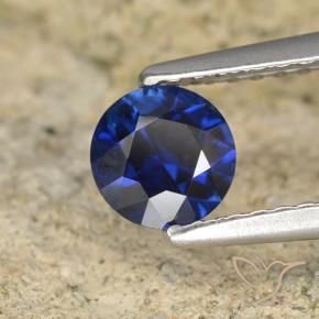 0.59 ct Blue Sapphire Stone, Natural Sapphire in Diamond-Cut Shape for Sale