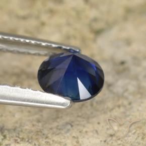 Sapphire Gemstone in 5 mm (calibrated) Size for Sale, Sapphire Stone in Dark Blue Color