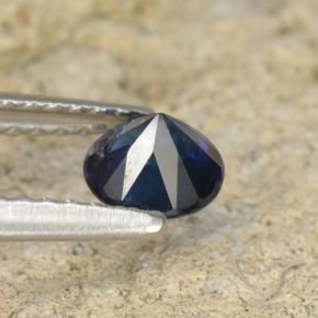 Sapphire Gemstone in 5 mm (calibrated) Size for Sale, Sapphire Stone in Navy Blue Color