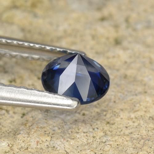 Sapphire Gemstone in 5 mm (calibrated) Size for Sale, Sapphire Stone in Twilight Blue Color