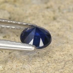 Sapphire Gemstone in 5 mm (calibrated) Size for Sale, Sapphire Stone in Dark Blue Color
