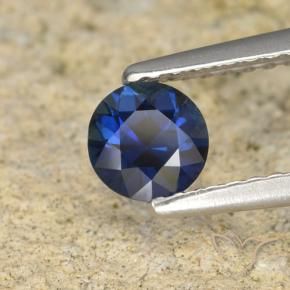 0.51 ct Blue Sapphire Stone, Natural Sapphire in Diamond-Cut Shape for Sale
