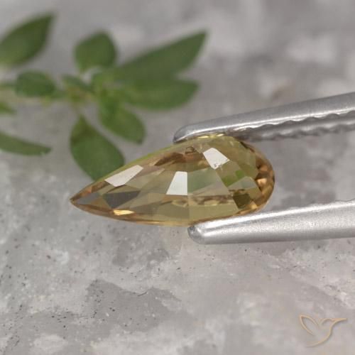 Sapphire Gemstone in 8 x 3.7 mm Size for Sale, Sapphire Stone in Light Earth Orange Color