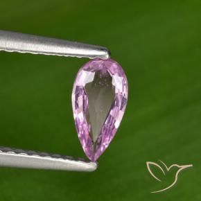 0.41 ct Purple Sapphire Stone, Natural Sapphire in Pear Facet Shape for Sale