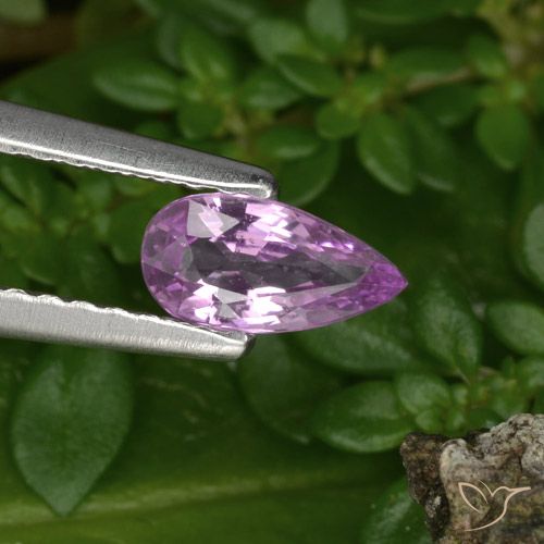 0.44ct Natural Pinkish Violet Purple Sapphire, Pear Shape, VVS-VS