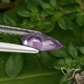 Sapphire Gemstone in 6.7 x 3.4 mm Size for Sale, Sapphire Stone in Pinkish Violet Purple Color