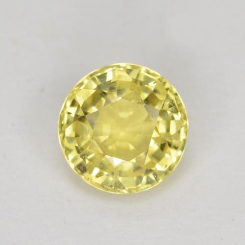 Amarillo claro Zafiro Gema - 0.7ct Faceta Redonda (ID: 468055)